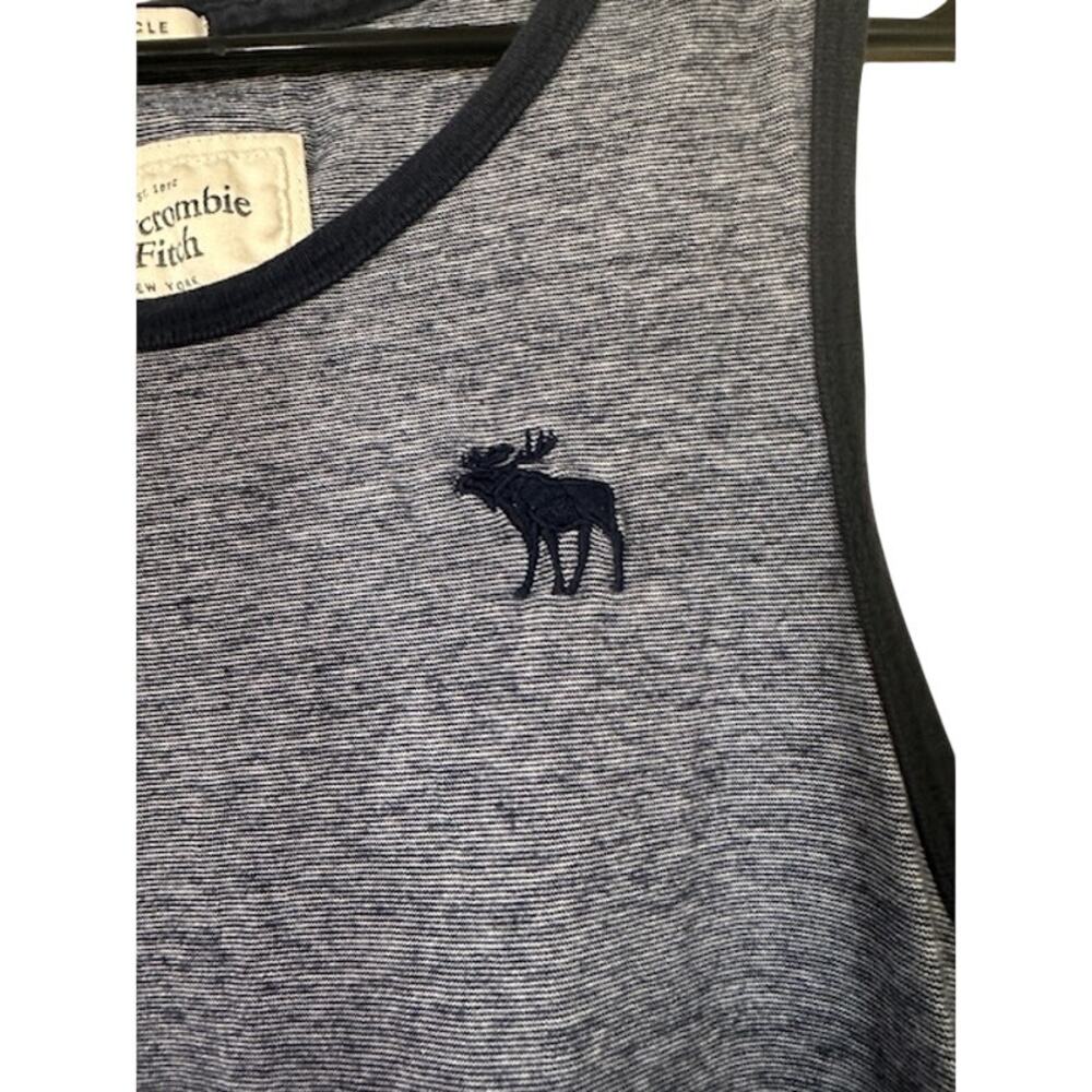 Abercrombie & Fitch Blue Muscle Tank Top Casual Sleeveless Shirt Men Sz L - Picture 3 of 6